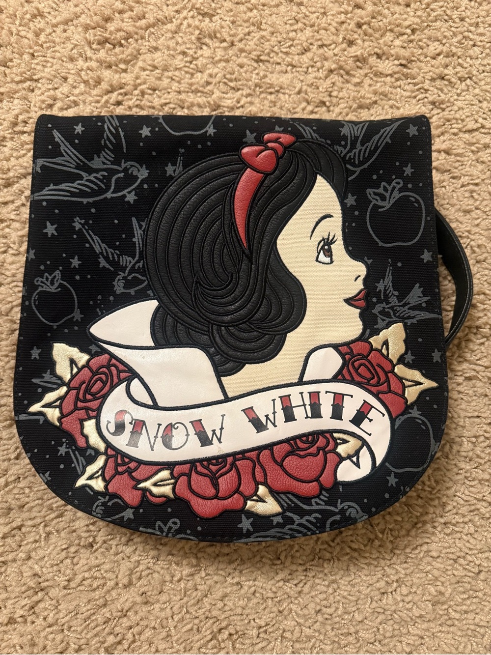 Disney Loungefly Snow White Black & Red Crossbody Bag